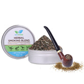 Natural & Ayurvedic Herbal Smoking Blend 1 Pack 1 Oz/ 30g With Wooden Pipe Brown | Helps To Quit Smoking - Tobacco-Free & Nicotine-Free Smoking Mixture