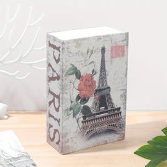 Label Book Locker Dictionary Stainless Steel Hidden Safe Jewellery Box, Cash Locker For Home & Office (18 X 12 X 5.5 Cm) Colour - Paris Look, Lock Type - Combination