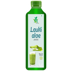 Mint Veda Lauki Aloe Vera Juice, Rejuvenates Skin & Hair Natural, No Added Sugar, Helps In Alleviates Skin Allergies | 1 Liter 2.2lbs