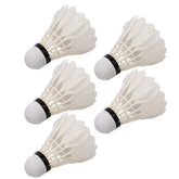 Vgeby1 Badminton Feather Shuttlecocks , Made Of High Quality Duck Feather | White , Pack Of 5