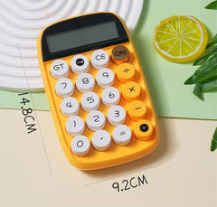 Onprix 10-digit Scientific Mechanical Calculator Large LCD Display Office Calculators Cute Calculator Desktop Financial Office Calculator (14.8 X 9.2 Cm) (Yellow)