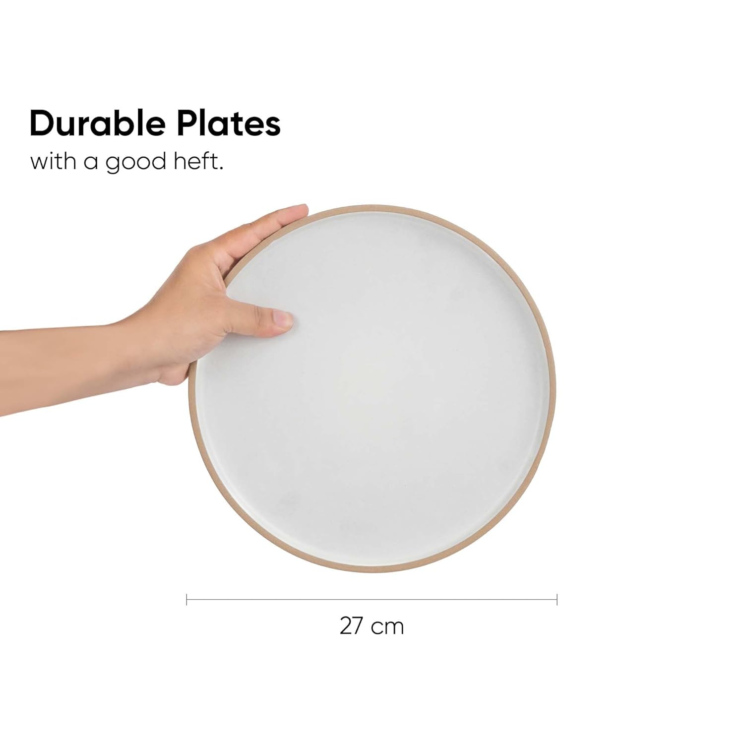 Ceramic Dinner Plates Set Of 6 Pieces, Off White | Ceramic Plates Set With Matte Finish - Premium Stoneware | Dinner Plates Ceramic - Japandi Dinner Plates Ceramic Dinner Plates Set Of 6 Pieces, Off White | Ceramic Plates Set With Matte Finish - Premium Stoneware | Dinner Plates Ceramic - Japandi Dinner Plates