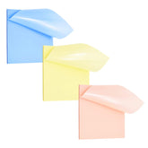 Transparent Sticky Notes Self Adhesive Memo Pad Bookmark Point Yellow, Pink, Blue - 150 Sheets