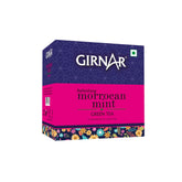 Girnar Refreshing Morrocan Mint Green Tea - 12gm, 0.4 Ounce, 10 Tea Bags | ?No Artificial Colors, No Artificial Flavor, No Preservatives - Caffeine Free Green Tea