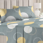 Premium Double Bedsheet With 2 Pillow Covers - 90 X 90 Inches, Grey & White | 160 TC Super Soft Microfiber-Breathable & Wrinkle Free - 3 Pcs Set