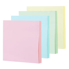 Sticky Notes | 3"x3" Size Self Adhesive Notes, 100 Sheets Each (Multicolor, Pack Of 4)