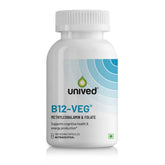 Unived Vitamin B12 Veg , Brain Cells & Nerve Tissue Support | Unflavoured , 180 Vegan Capsules , 300gm 0.66lbs