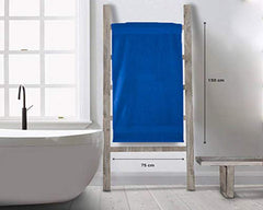 Hanorix 100% Cotton Large Size Bath Towel 900 Gsm | Soft Bath Towel For Men & Women Ultra Absorbent Cotton Towel Soft & Absorbent Towel (Blue) - Pack Of 2