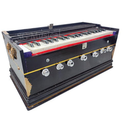 Musical Instrument Harmonium - 7 Stoppers, 39 Smooth Conditioned Keys, 3.25 Octave, Two Reeds (Base- Male), Double Bellow | Compact & Portable Design