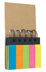 Self-Sticky Notepad, Fluorescent Color Sticky Notes With Spiral Binding Portable Page | Pack Of 1
