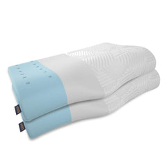 Advance Gel Blended Cervical Memory Foam Pillow, White, King Size - 23 X 14.5 X 4.5 Inch | Neck & Shoulder Support, Pillow For Sleeping | Improves Posture & Spinal Alignment - Set Of 2