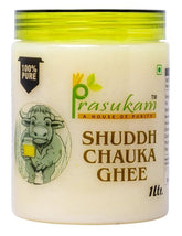 Premium Shuddh Chauka Ghee By Prasukam | Delicious Healthy & Nutritious Cow Ghee Ideal For Cooking | 2 Litre (1 Litr * 2) 67.6 Ounce | Jar Pack
