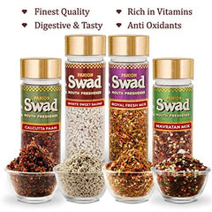 Panjon Swad Mouth Fresheners (White Sweet Saunf, Navratan Elaichi, Calcutta Paan & Royal Fresh Mukhwas) | 520gm, (130gm *4) Combo Pack