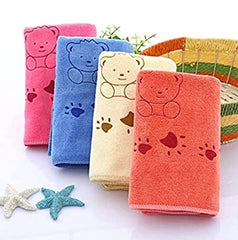 Teddyify Soft Cotton Baby Bath Towel 500 Gsm | Infants, New Born Babies Towel High Absorbent, Soft Cotton Premium Washcloth (Multicolor) - Pack Of 2
