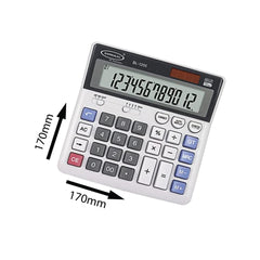 Bambalio BL-1255 Electronic Calculator 12 Digits With It Keyboard & Big Display 3 Years Warranty | Solar & Battery - Check & Correct