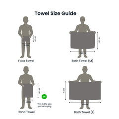 Premium 100% Combed Cotton Hand Towels 400 Gsm | Ultra Soft, Quick Dry & Highly Absorbent, For Home, Gym & Travel Hand Towel (Grey) - Pack Of 2