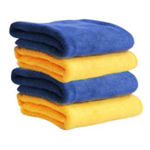 Showstopper Super Soft Microfiber Hand Towels 800 Gsm | Ultra Absorbent, Lint-Free, Scratch-Free, Quick-Dry, Gym & Workout Towels - Set Of 4 (Yellow & Blue)