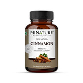 Mi Nature Cinnamon Tablets Herbal & Plant Based Free From Chemical & Preservative Gluten Free Non - Gmo | 90 Tablet 45 Days Supply 1000mg 150gm 0.3lbs