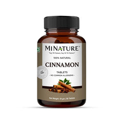 Mi Nature Cinnamon Tablets Herbal & Plant Based Free From Chemical & Preservative Gluten Free Non - Gmo | 90 Tablet 45 Days Supply 1000mg 150gm 0.3lbs
