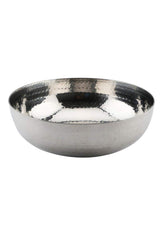 Silver Stainless Steel Hammered Tasla - Kadhai Without Handle, 1.5 Liters | Hammered Kadhai Or Kadai