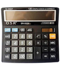 Stealodeal OSR Basic Calculator (Black) | Power Source & Battery Powered