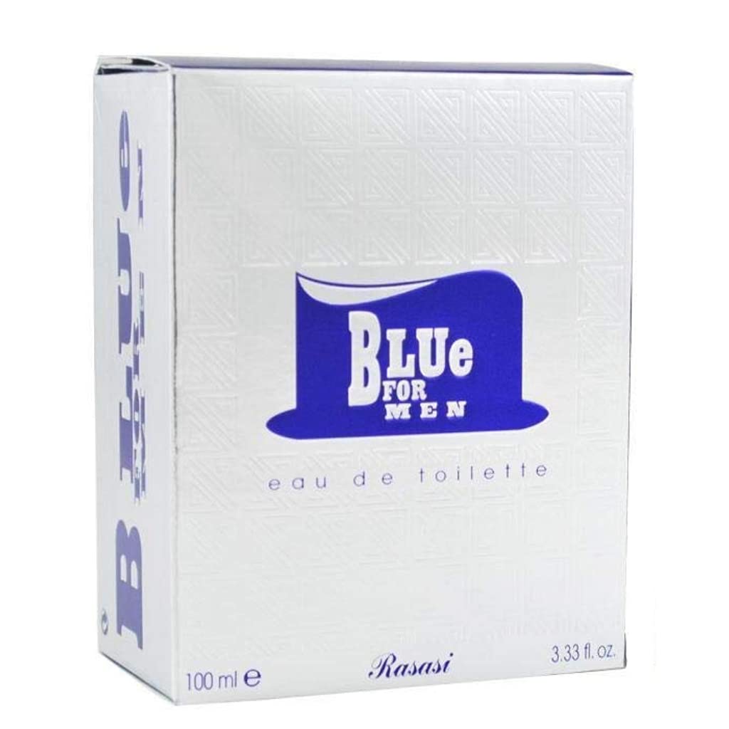 Rasasi Blue For Men Eau De Toilette 100ml 3.4 Fl.oz. Gift For Husband | Long Lasting Rasasi Blue For Men Eau De Toilette 100ml 3.4 Fl.oz. Gift For Husband | Long Lasting