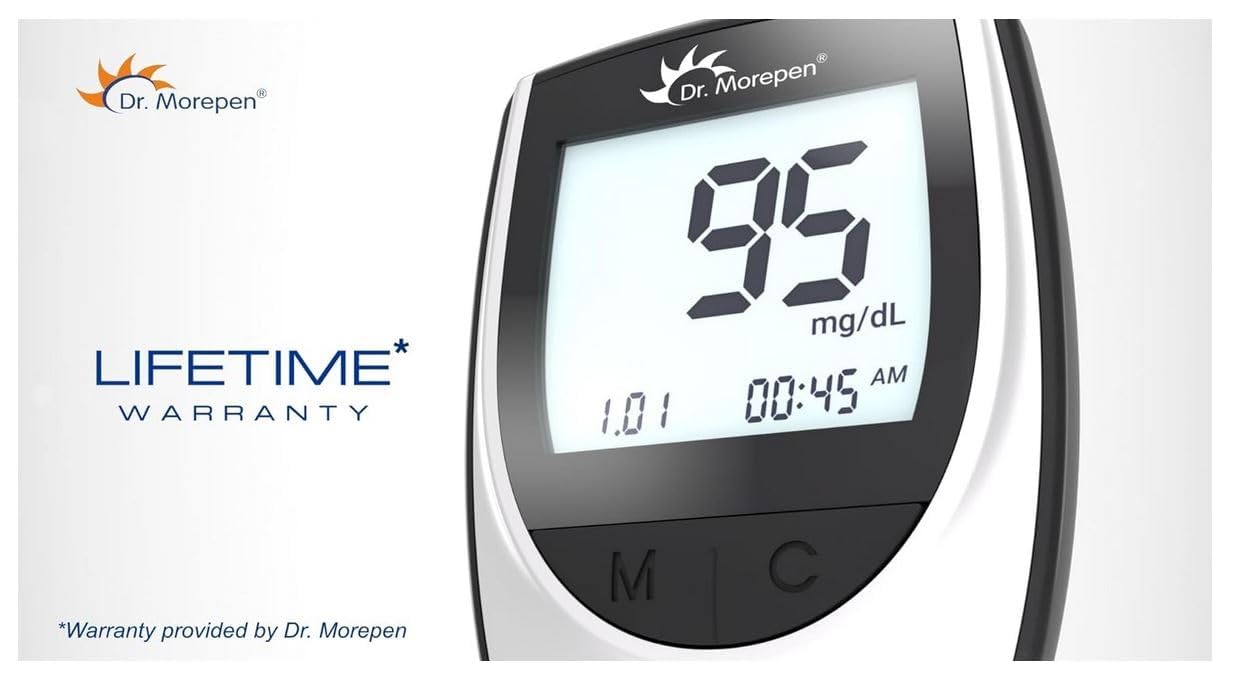 Dr. Morepen GlucoOne Blood Glucose Monitor Model BG-03 With 25 Strips Dr. Morepen GlucoOne Blood Glucose Monitor Model BG-03 With 25 Strips