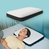 Orthopedic Memory Foam Pillow For Comfortable Sleep, White - 24 X 15 X 5 Inch | For Neck & Shoulder Pain Relief With Removable Zipper White Jacquard Cover | Back, Stomach Sleepers - Pack Of 1