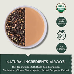 Luxmi Estates Spice Earl Grey Black Tea Blend Pack Of 2 - 100gm Tin, 3.5 Ounce Each | USDA Certified Organic Tea - Caffeinated Herbal Tea | Made With Cinnamon, Cardamom, Cloves, Black Pepper