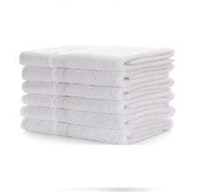 Fresh From Loom Luxury Fur Collection Hand Towel 500 Gsm Napkins Cotton High Absorbency Double Stitched Size (White) - Set Of 6