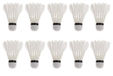 Yashvin Badminton Feather Shuttlecock , Perfect For Competition And Training , Especially For Professionals | White , Pack Of 10