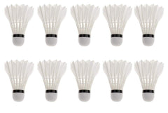 Yashvin Badminton Feather Shuttlecock , Perfect For Competition And Training , Especially For Professionals | White , Pack Of 10