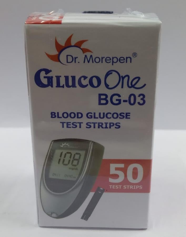 Dr. Morepen GlucoOne BG-03 Blood Glucose Test Strips - 50 Strips Dr. Morepen GlucoOne BG-03 Blood Glucose Test Strips - 50 Strips