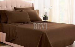 Bedsheet For Double Bed With 2 Matching Pillow Covers - Size 90 X 95 Inches, Brown | 300 Thread Count - Fabric Perfect For Daily Use Or Gifting Bedsheet