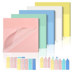 650 Sheets Sticky Notes Multi-Colored, Transparent, Waterproof & Writable, Self-Adhesive