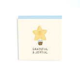 Notepad For Daily Notes & Ideas, Stylish "Greatful & Joyful" Memo Pad, 200 Blank Pages