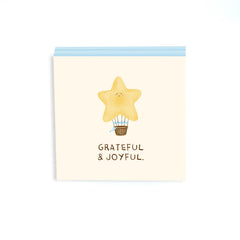 Notepad For Daily Notes & Ideas, Stylish "Greatful & Joyful" Memo Pad, 200 Blank Pages