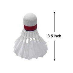 Verbier Set Of 10 Pcs White Feather Badminton Shuttlecocks For Sports Play , Perfect For Competition