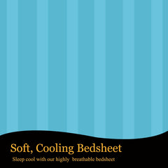 Plain Double Bedsheet For Queen Size With 2 Pillow Covers - 90 X 95 Inches, Sky Blue | Wrinkle Resistant & Soft Skin Safe | All Season Comfort Fabric