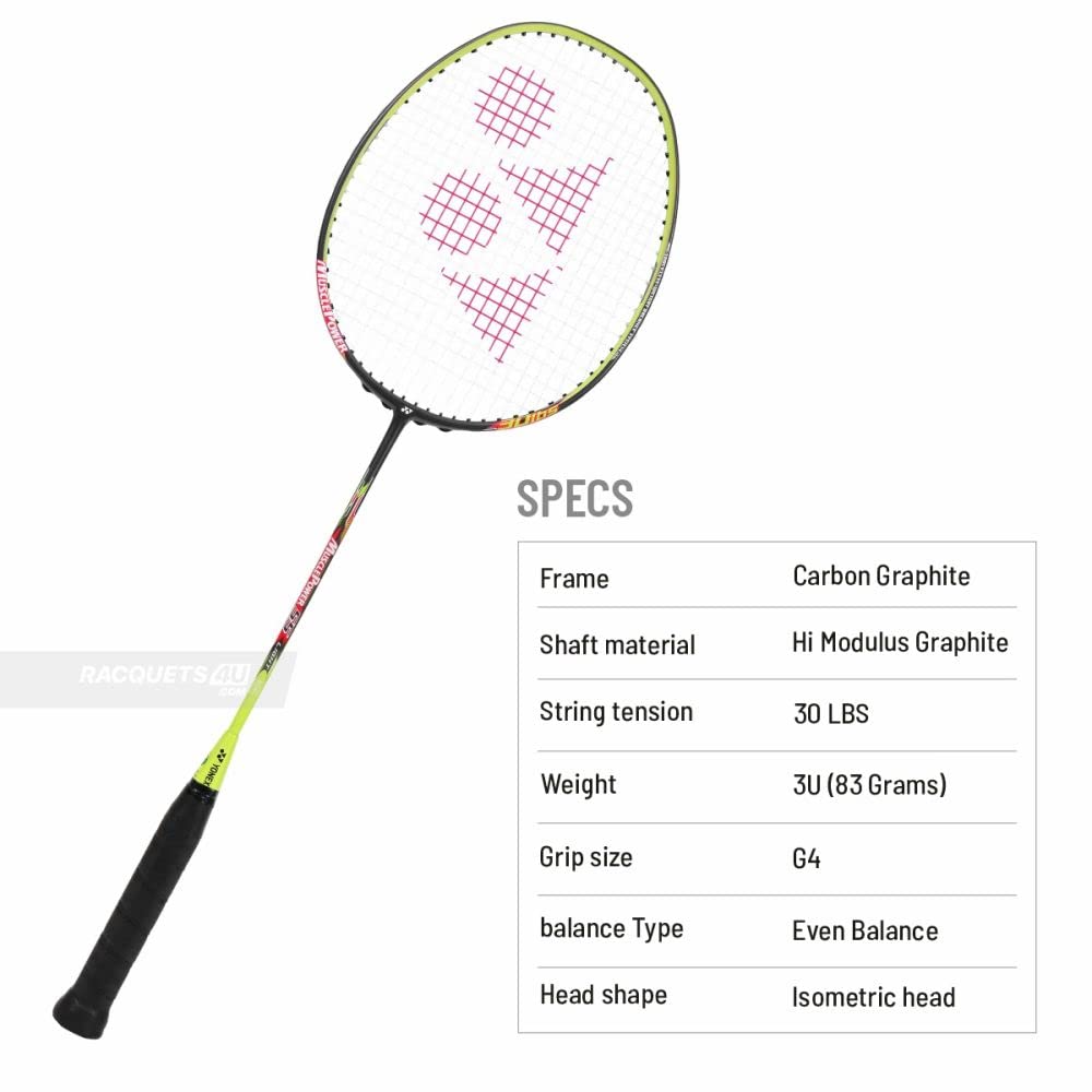 Yonex MUSCLE POWER 55 LIGHT, Badminton Racquet, Colour - Green, Grip Size - G4, Material - Titanium Mesh Yonex MUSCLE POWER 55 LIGHT, Badminton Racquet, Colour - Green, Grip Size - G4, Material - Titanium Mesh