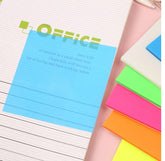 Transparent Sticky Notes, Clear Self-Sticky, Waterproof Translucent Color Memo Pad - 50 Pcs