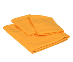 Premium Solid Plain Single Bedsheet With 1 Matching Pillow Cover | Size 60 X 90 Inches, Yellow | 300 Thread Count Microfiber For Single Bedsheet