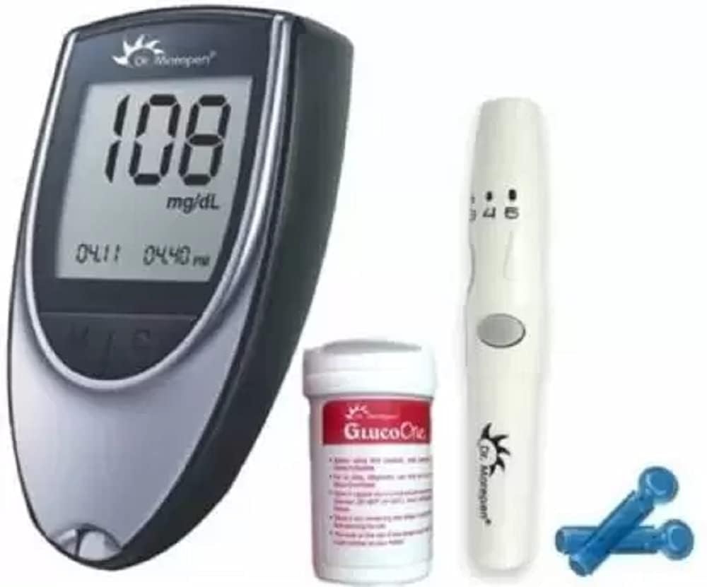Dr. Morepen Blood Glucose Test Meter - Glucometer (Black & Grey) | No Free Strips Dr. Morepen Blood Glucose Test Meter - Glucometer (Black & Grey) | No Free Strips