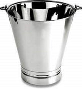 Silver Stainless Steel Bucket With Handle - 17 Liters | Multipurpose Balti With Handle For Kitchen Home - Non Joint & Leak Proof
