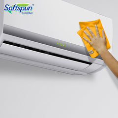 Softspun Microfiber Small Wipes Towel 340 Gsm | Multipurpose Super Soft Absorbent Cleaning Towels | 15 Piece (Orange)
