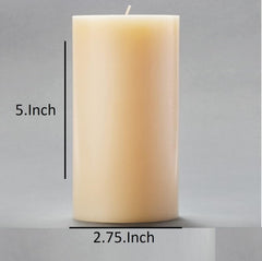 JASMINE HIGHLY FRAGRANCE PILLAR CANDLE 2.75INCH*5INCH COMBO WAX CANDLE SET OF 2