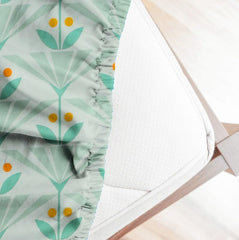 Printed Double Bedsheets With 2 Pillow Covers - Size-78 X 72 Inches, Green | King Size Bed With All Around Elastic Breathable Long Lasting