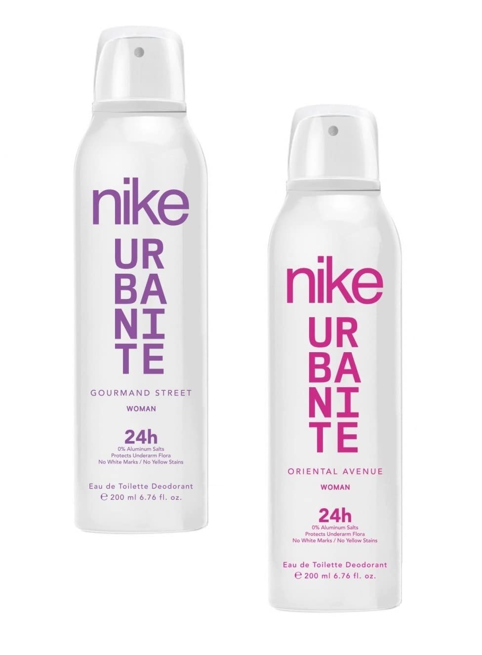 Nike Urbanite Gourmand Street & Oriental Avenue Woman Deodorant Spray 400ml 13.5 Fl.oz. Pack Of 2 | 24hr Long Lasting Fragrance Nike Urbanite Gourmand Street & Oriental Avenue Woman Deodorant Spray 400ml 13.5 Fl.oz. Pack Of 2 | 24hr Long Lasting Fragrance