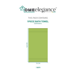 Home Elegance 100% Cotton Comfort Living Bath Towel 400 Gsm (Lime Green)- Pack Of 1