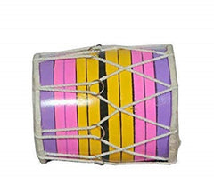 Pure Handmade Miniature Musical Instruments Wooden Kids Dholak - Purple | Professional Grade Dholak, Made With Thoroughly Dried Mango Wood - Perfectly Symmetric Round Dholak